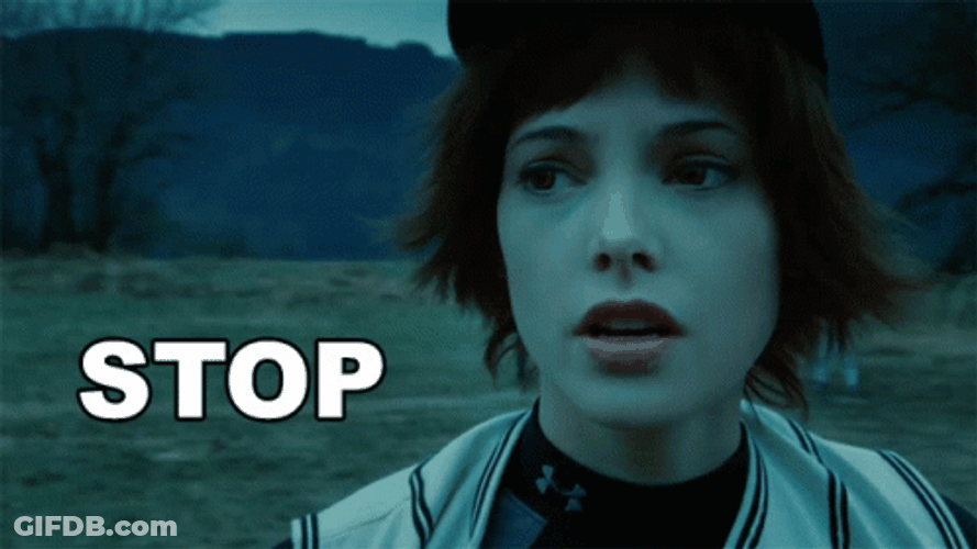 Alice Cullen Says Stop GIF