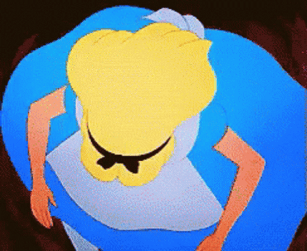 Alice Fox Face Fall Down In Rabbit Hole GIF