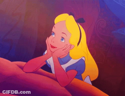 Alice In Wonderland Covering Face GIF