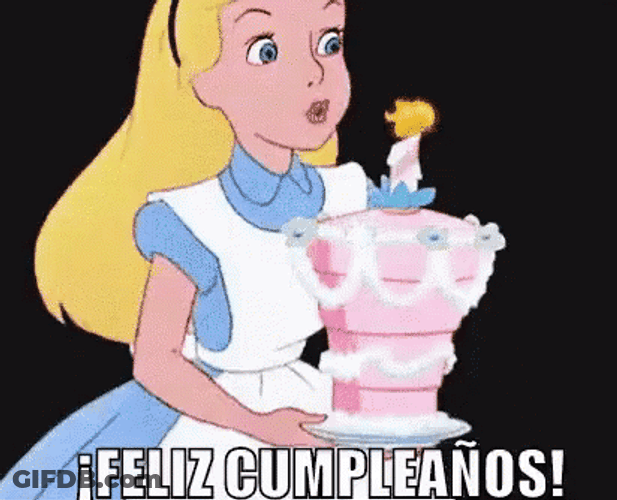 Alice In Wonderland Feliz Cumpleaños GIF