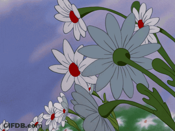 Alice In Wonderland Flowers GIF