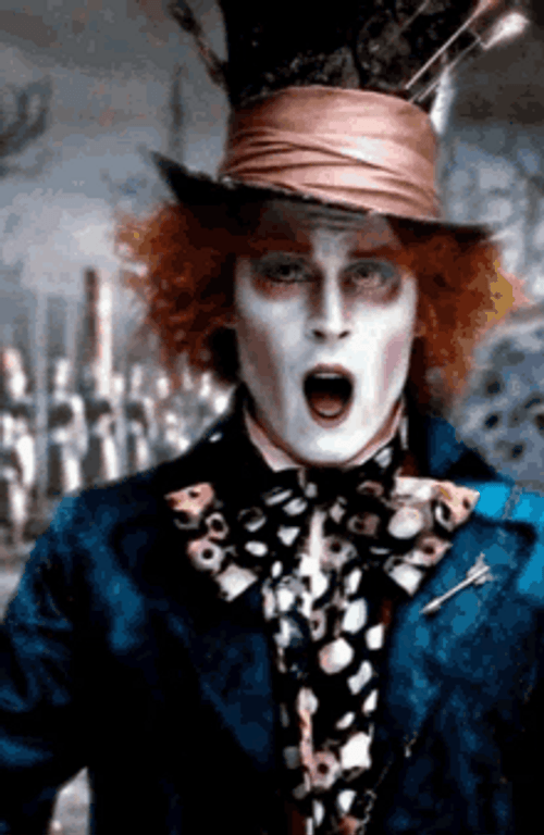 Alice In Wonderland Hatter Funny Face GIF