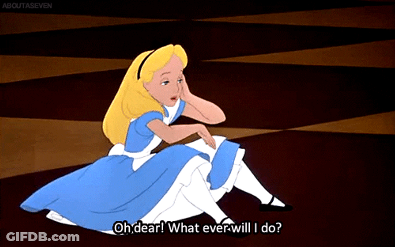 Alice In Wonderland In Despair GIF