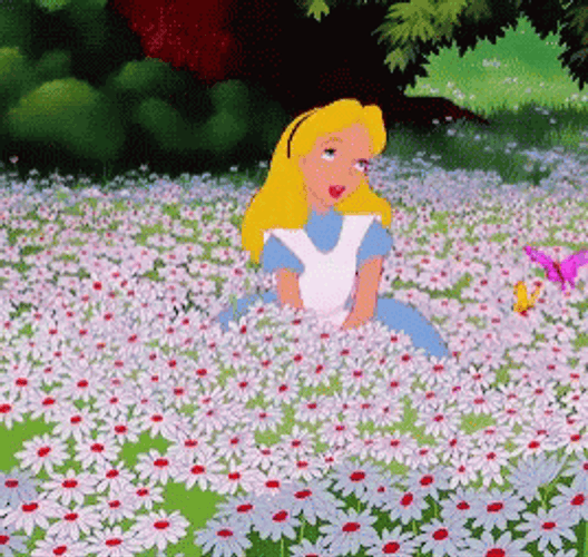 Alice In Wonderland Laying Down GIF