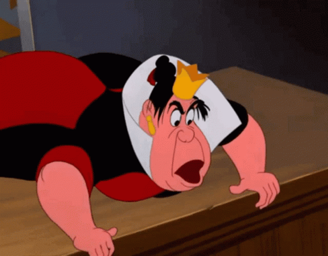 Alice In Wonderland Queen Of Hearts Hare GIF