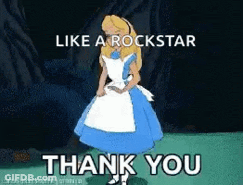 Alice In Wonderland Saying Thank You In Field GIF