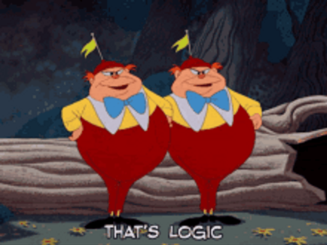 Alice In Wonderland Tweedledum That's Logic GIF