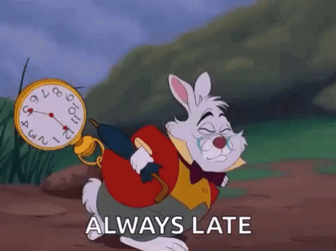 Alice In Wonderland White Rabbit Running GIF