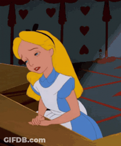 Alice In Wonderland With Hearts GIF