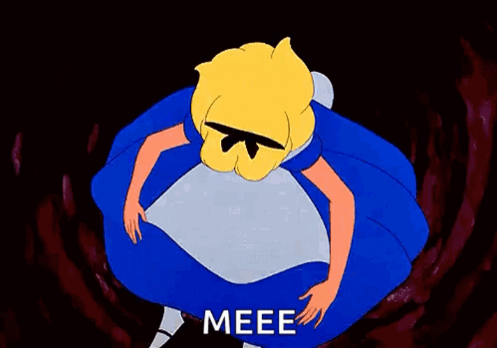 Alice Me Fall Down In Rabbit Hole GIF