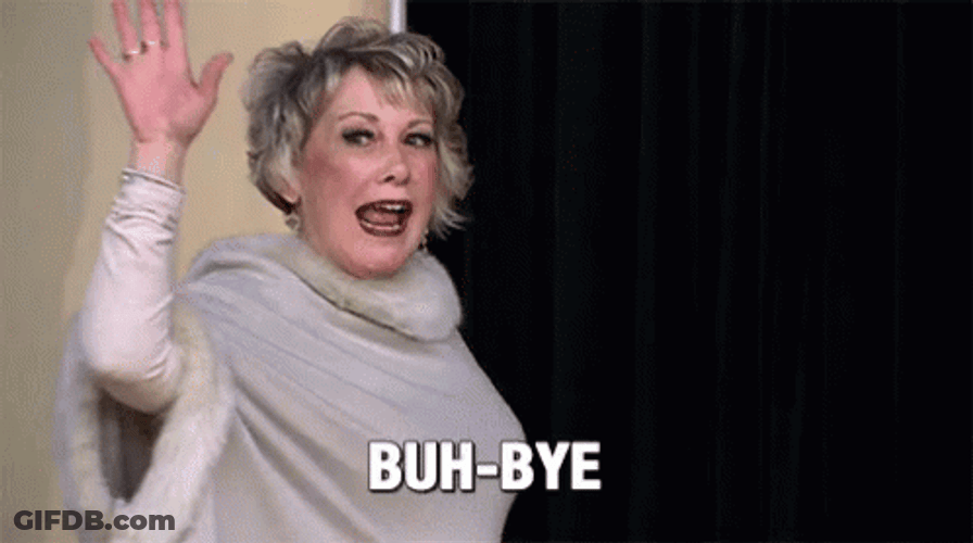 Alice Meadows Turning Around Buh Bye GIF