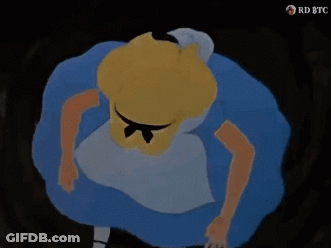 Alice Rabbit Hole Falling GIF