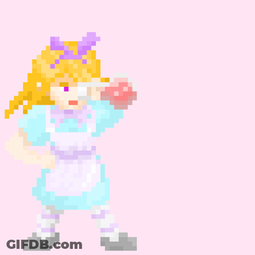 Alice Wonderland Pixel Artwork Gulp GIF