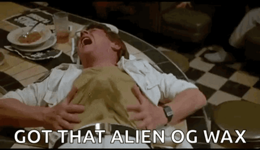 Alien Chestburster John Hurt Alien Wax Meme GIF