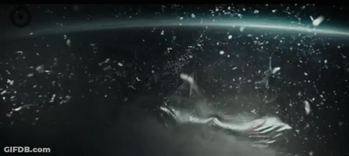 Alien Chestburster Leaping From Space GIF