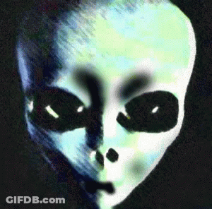 Alien Face Close Up GIF