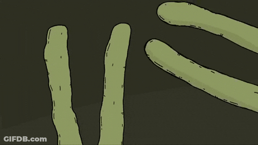 Alien Fingers Got Skinned Like Hotdog GIF