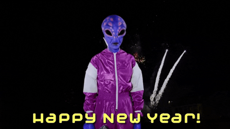 Alien Happy New Year GIF