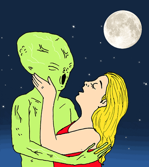 Alien Making Out True Love GIF