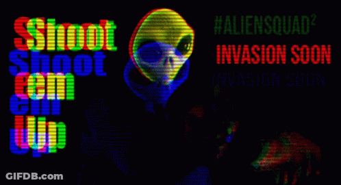 Alien Poster Shoot Em Up GIF
