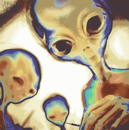 Alien Stare Acid Trip GIF