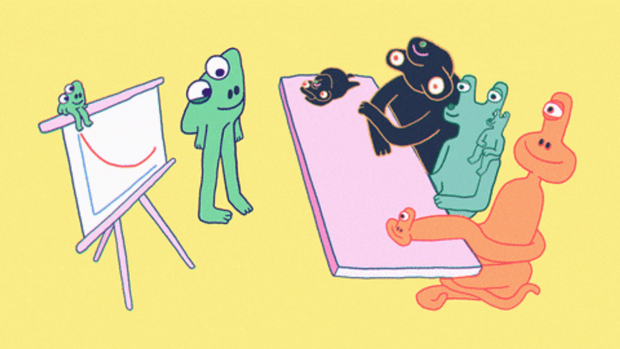 Alien Stock Market Presentation GIF