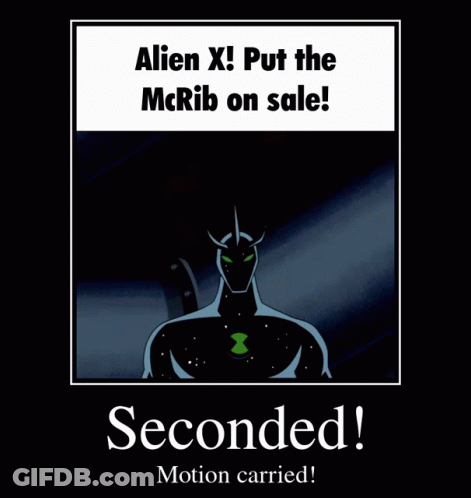 Alien X Put The McRib On Sale Poster GIF