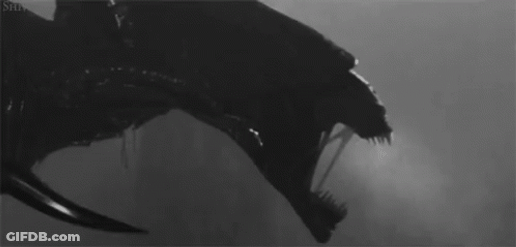 Alien Xenomorph Roaring GIF