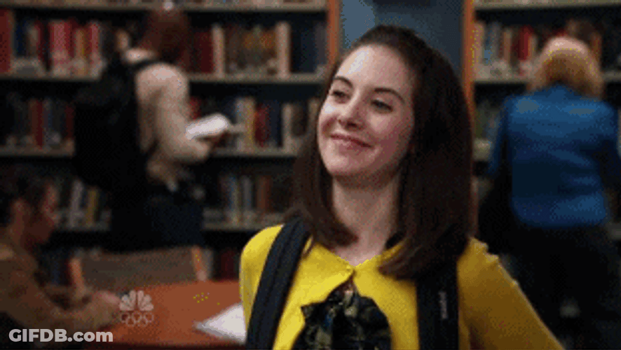 Alison Brie Says Sup GIF