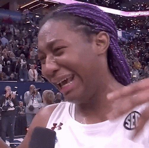 Aliyah Boston Saying Happy Tears GIF