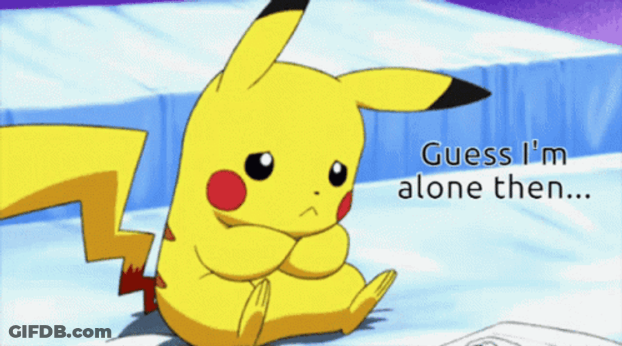 All Alone Pikachu Sad GIF