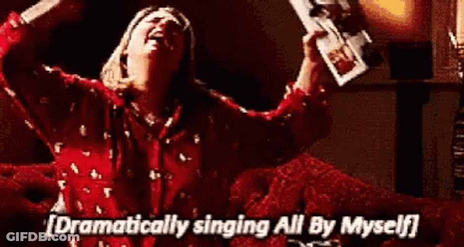 All Alone Singing Dramatically GIF