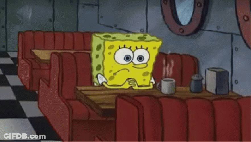 All Alone Spongebob Coffee Dinner GIF