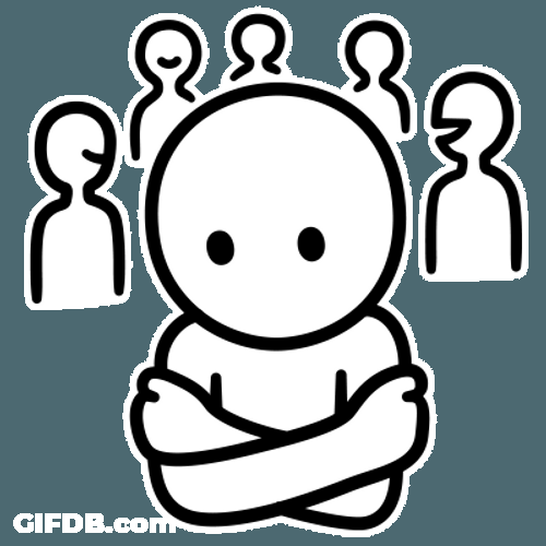 All Black Anxiety Attack Stick Figure GIF