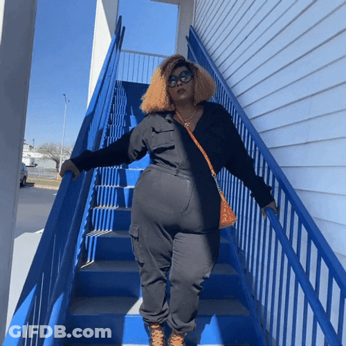 All Black Fashion Jumpsuit Look GIF