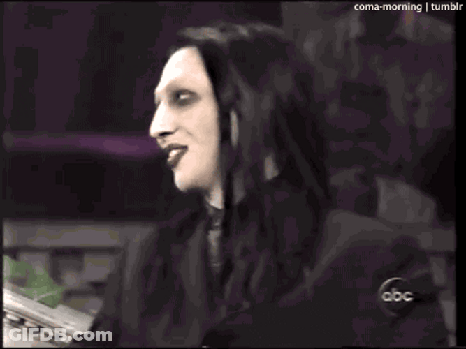 All Black Marilyn Manson Grunge Look GIF