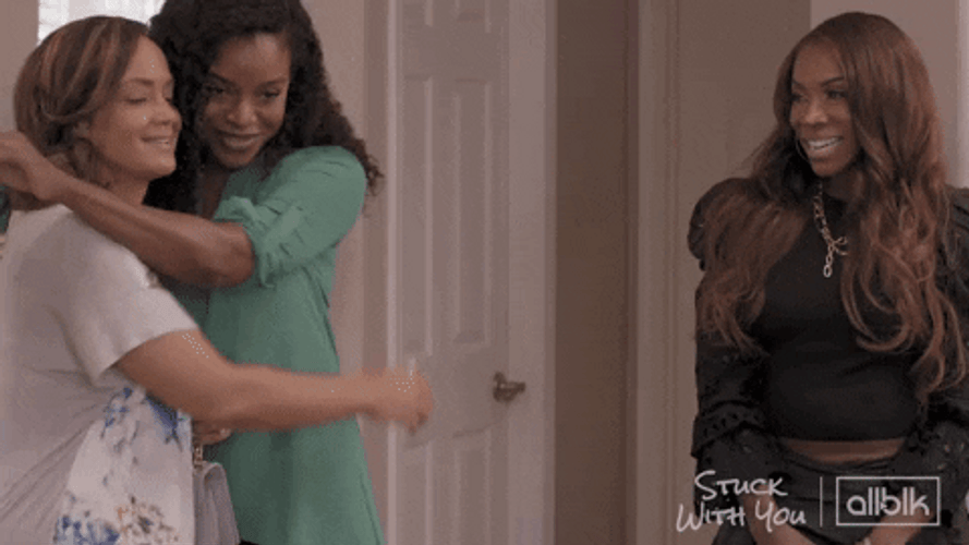 All Black Sisterly Hug GIF
