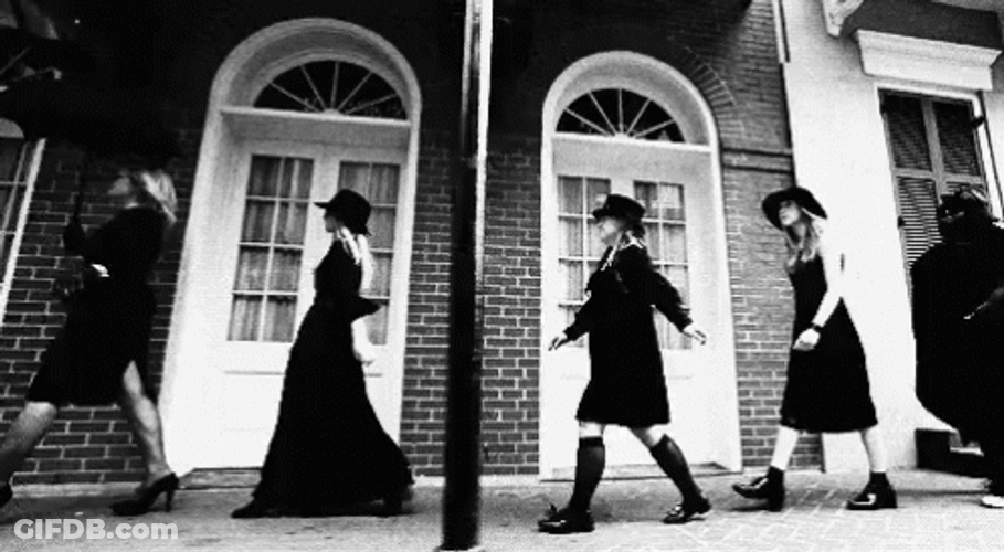All Black Street Strut Fashion Walk GIF