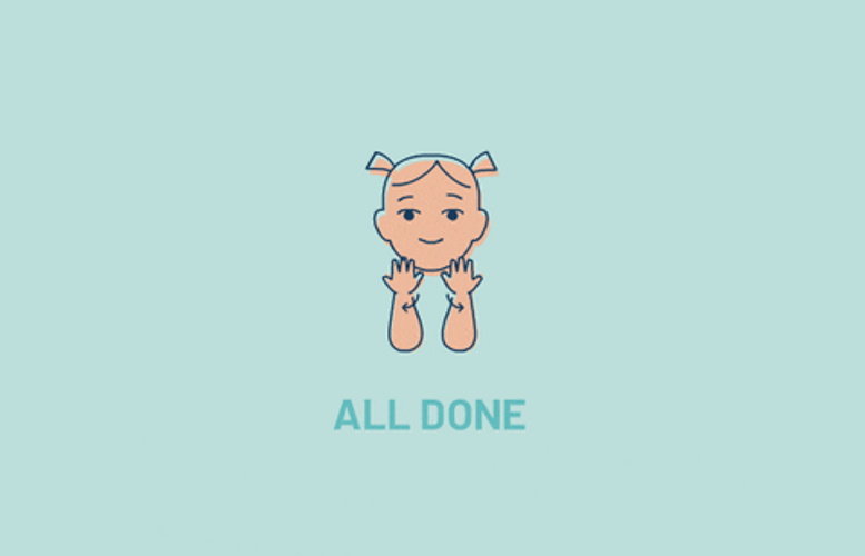 All Done Animated Little Girl GIF