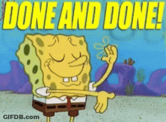 All Done Spongebob Clap GIF