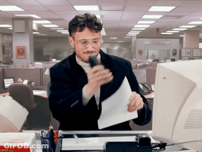 All Done Stapling Papers In The Office GIF