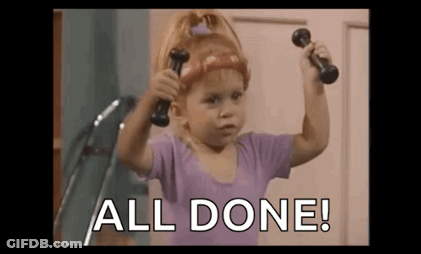 All Done Toddler Exercising GIF