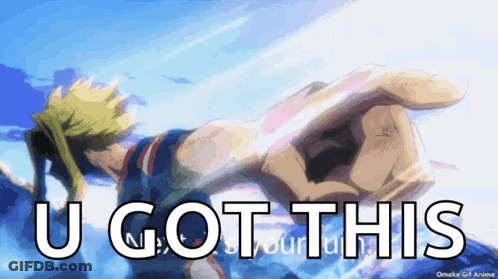 All Might Flying With You Got This GIF