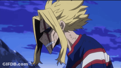 All Might In Striped Shirt GIF