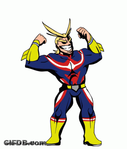 All Might My Hero Academia Drawing With Arborix Tumblr GIF