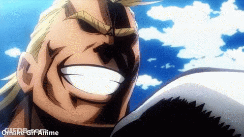 All Might Smiling With Blue Sky GIF
