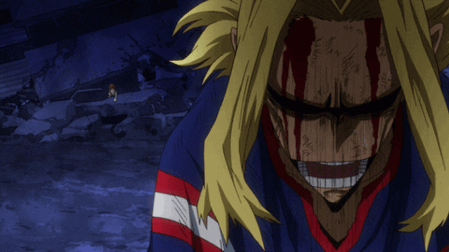 All Might Weak Form Crying GIF