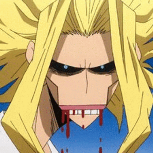All Might Weak RIP GIF