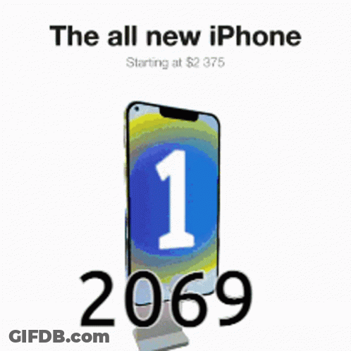 All New IPhone Starting At $375 In 2069 GIF