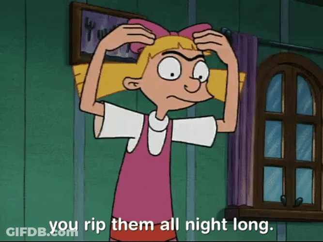 All Night Long Helga Pataki Hey Arnold GIF